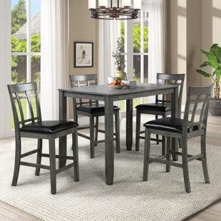 Noah chocolate bar height dining online table